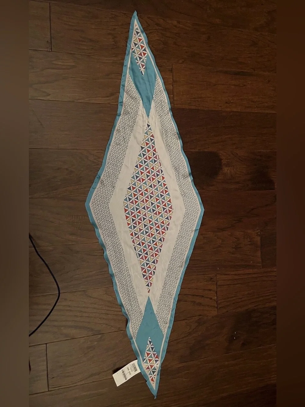 GIANI BERNINI Geo-print Kite Scarf In Turquoise Multifunction New